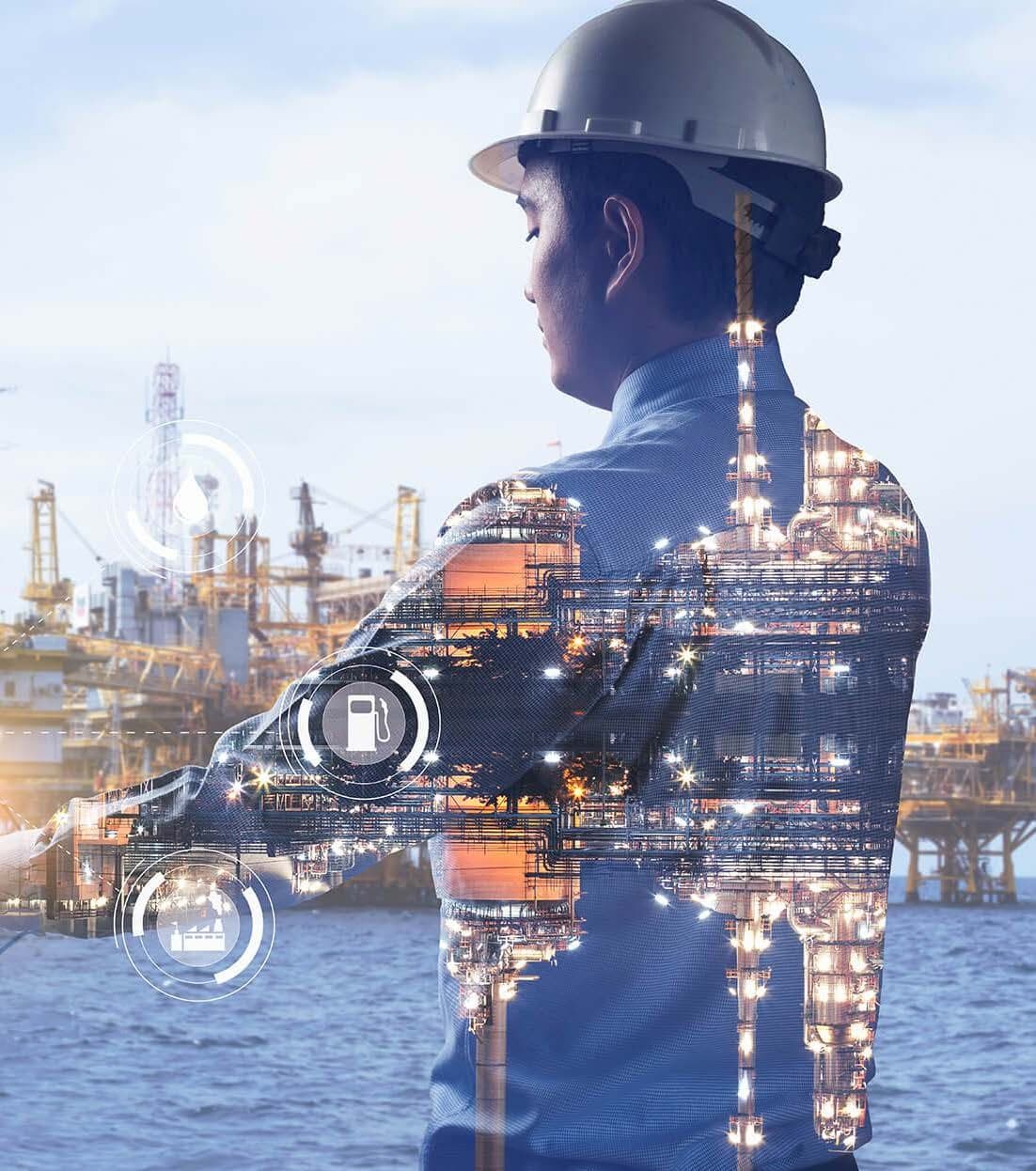 Al-Abyadh engineer at an oil and gas facility