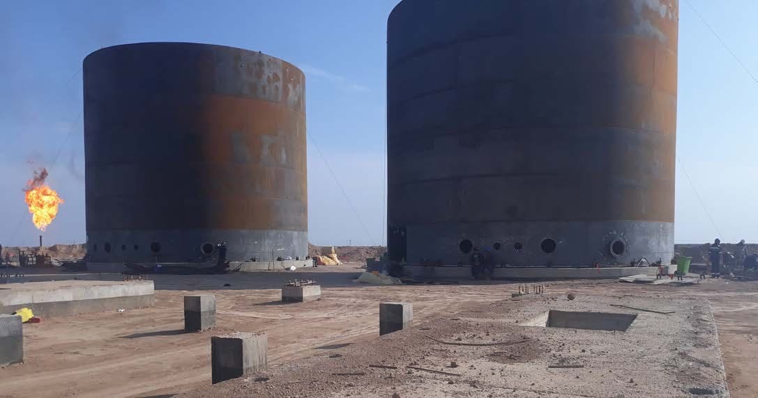 Six 2,000 m³ Water Injection Tanks & Station Piping